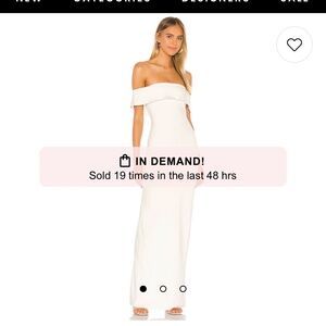 NWT XS Lovers + Friends white off the shoulder maxi
